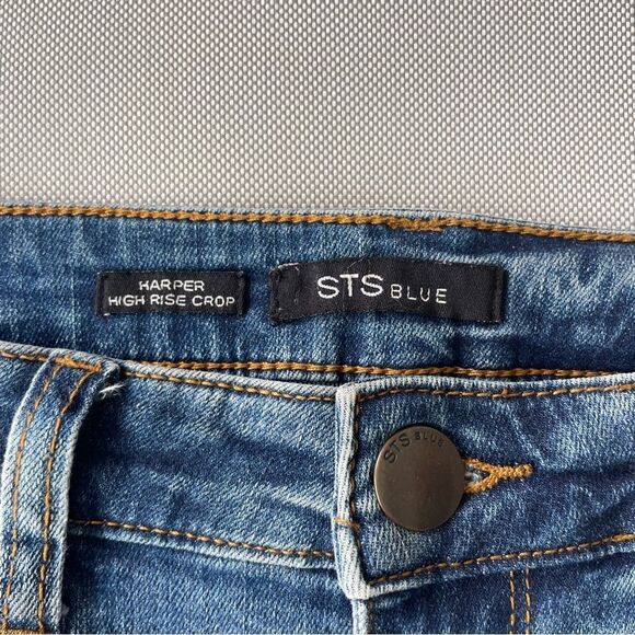 STS Blue Harper High Rise Crop Distressed Denim Jeans Women’s Size 27 - Picture 7 of 11
